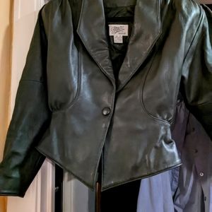 Black leather jacket